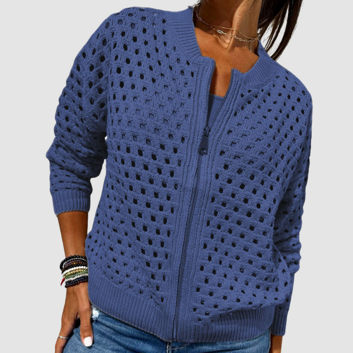 GILET ZIPPE TRICOTÉ POUR FEMMES
