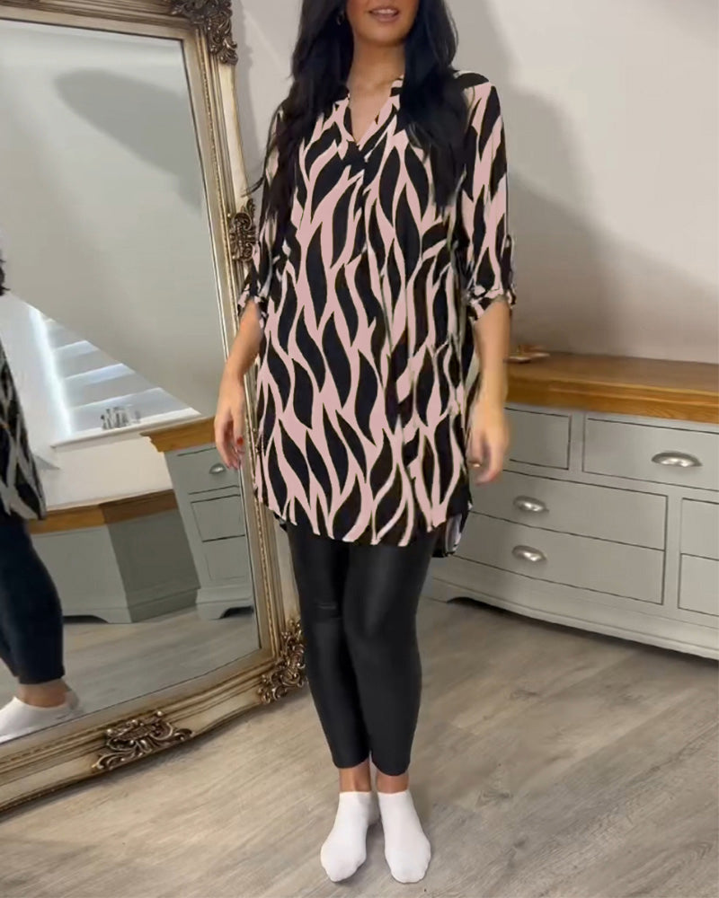 BLOUSE CHIC IMPRIMÉE POUR FEMMES