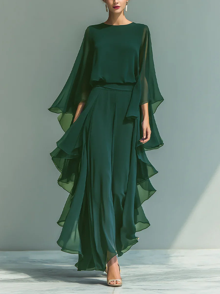 ENSEMBLE CHIFFON PANTALON POUR FEMMES