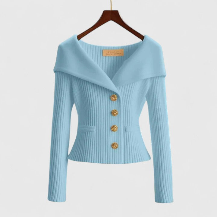 GILET AJUSTÉ À COL LARGE POUR FEMMES