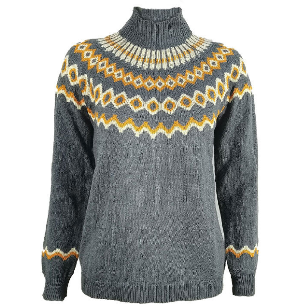 PULL COL ROLLÉ RIBBÉ POUR FEMMES