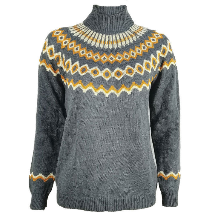 PULL COL ROLLÉ RIBBÉ POUR FEMMES