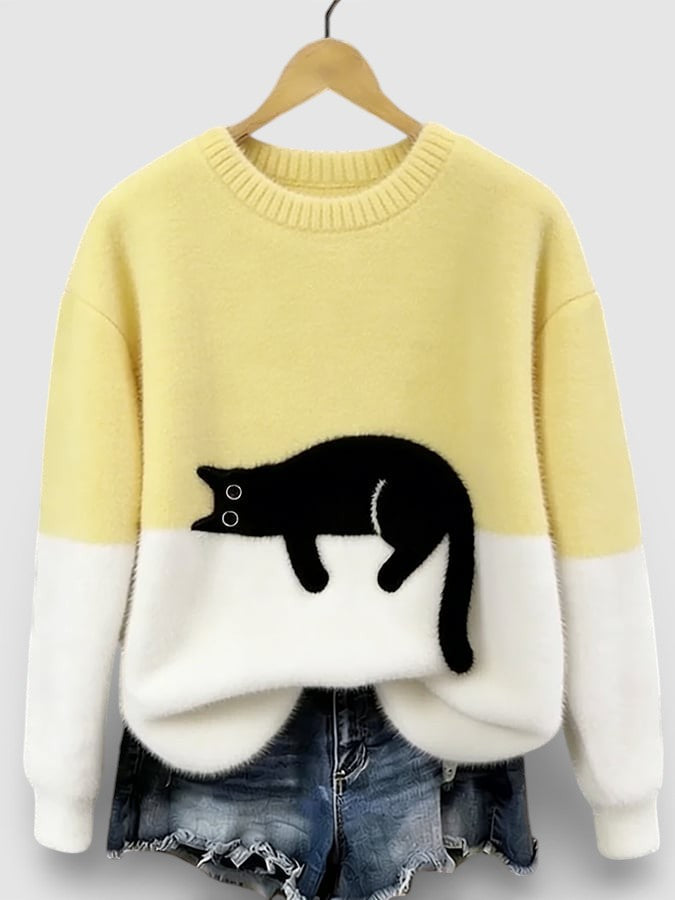 PULL IMPRIMÉ FÉLIN POUR FEMMES