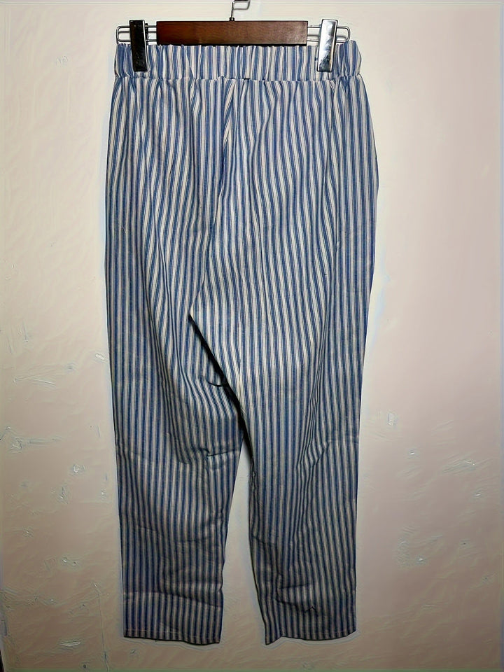 PANTALONS LARGES À RAYURES POUR FEMMES