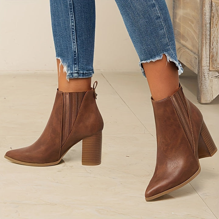 Eva™ | Bottines à talon carré élégantes et confortables