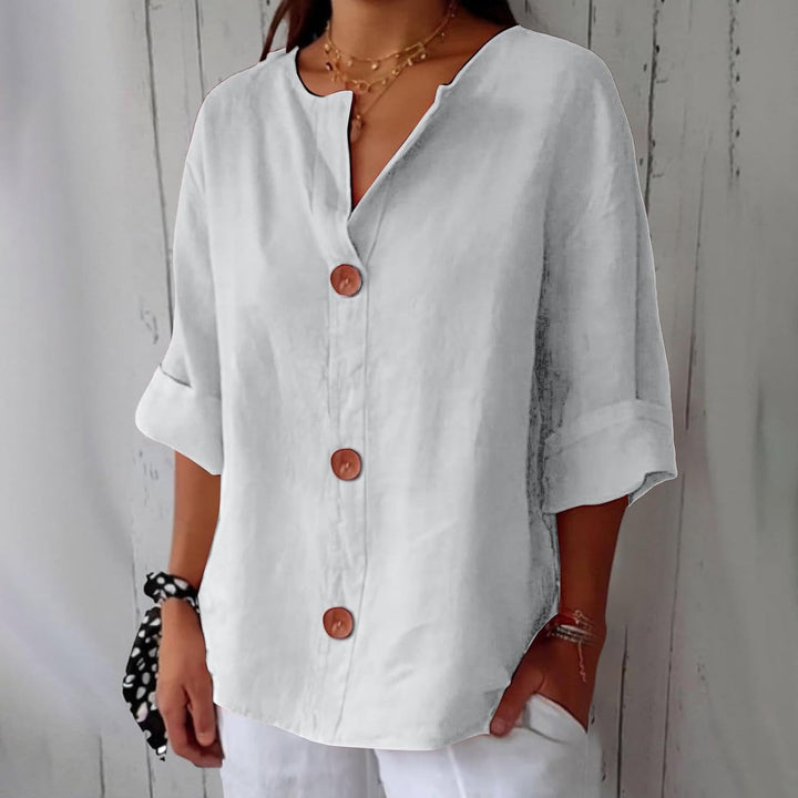 CHEMISE À COL EN V POUR FEMMES