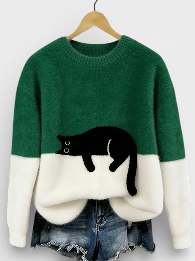 PULL IMPRIMÉ FÉLIN POUR FEMMES