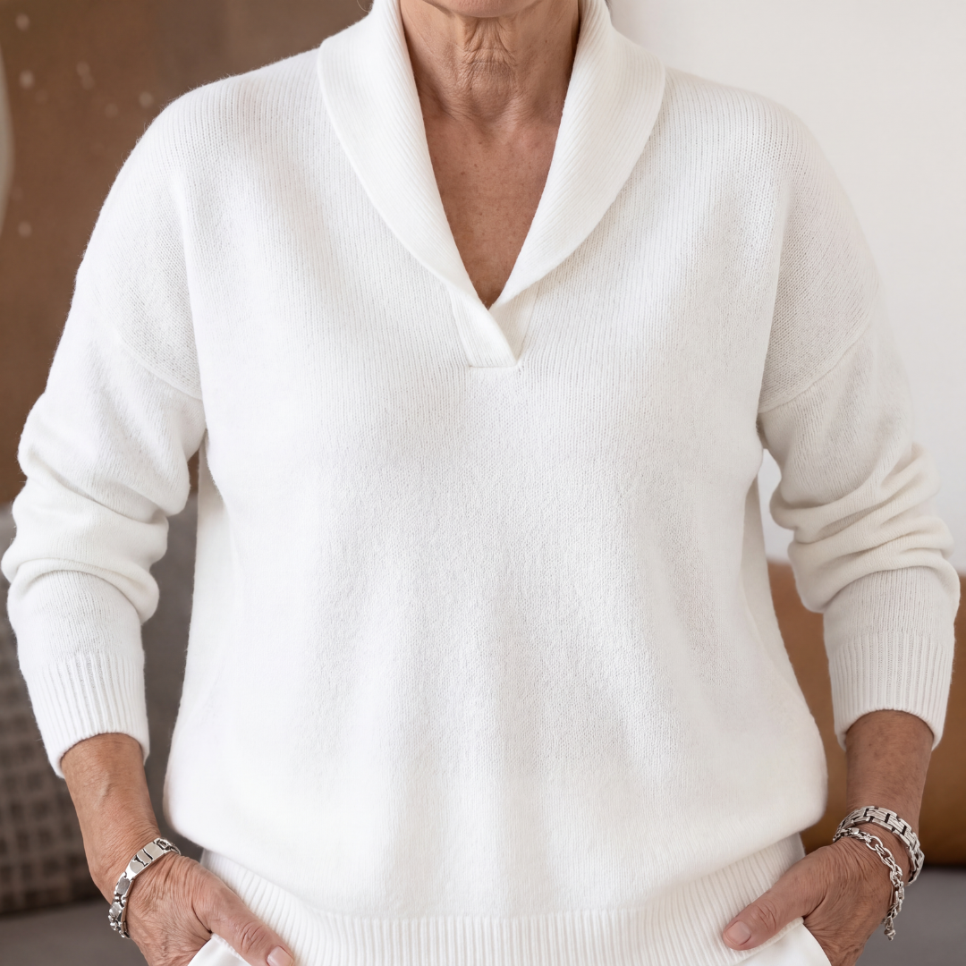 PULL AMPLE À COL EN V POUR FEMMES