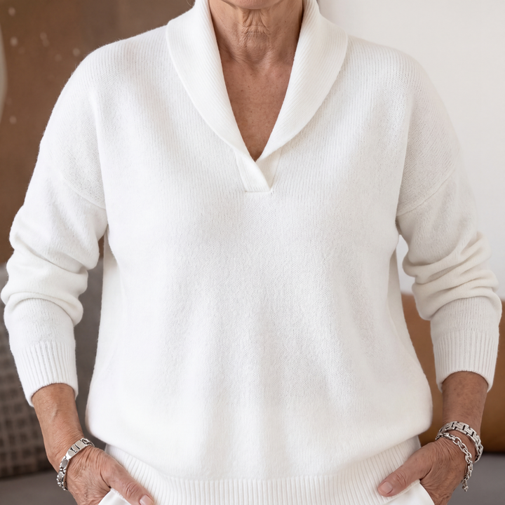 PULL AMPLE À COL EN V POUR FEMMES