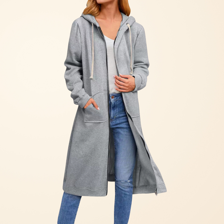 GILET LONGUE EN ZIP DÉTENDUE POUR FEMMES