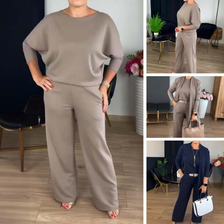 ENSEMBLE MAILLE TROIS PIÈCES POUR FEMMES