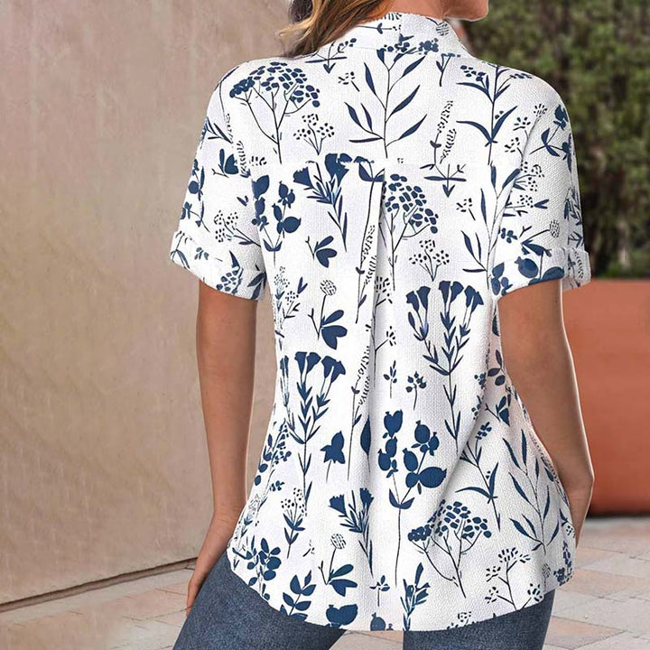 BLOUSE IMPRIMÉE FEUILLES POUR FEMMES