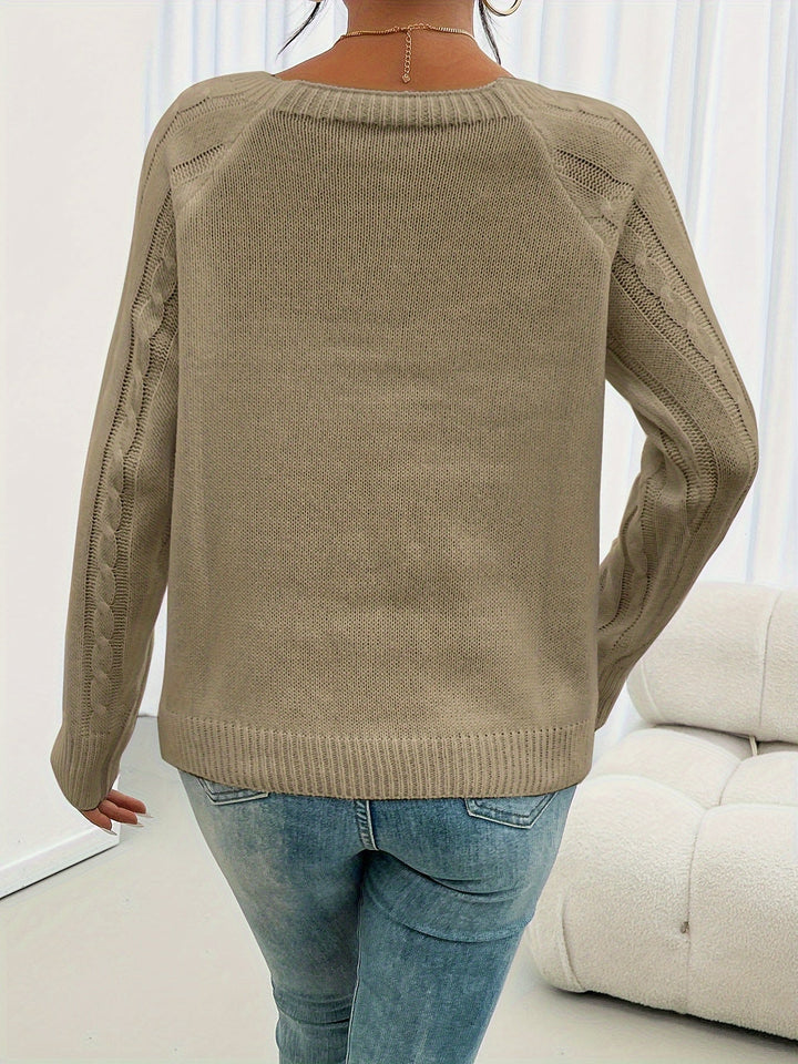 PULL TEXTURÉ À BOUTONS POUR FEMME