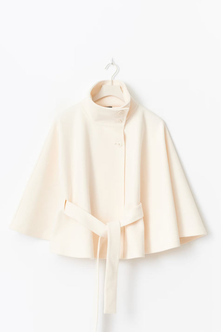MANTEAU CAPE À CEINTURE POUR FEMMES
