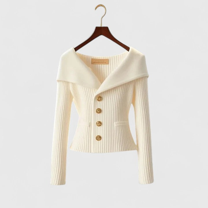GILET AJUSTÉ À COL LARGE POUR FEMMES