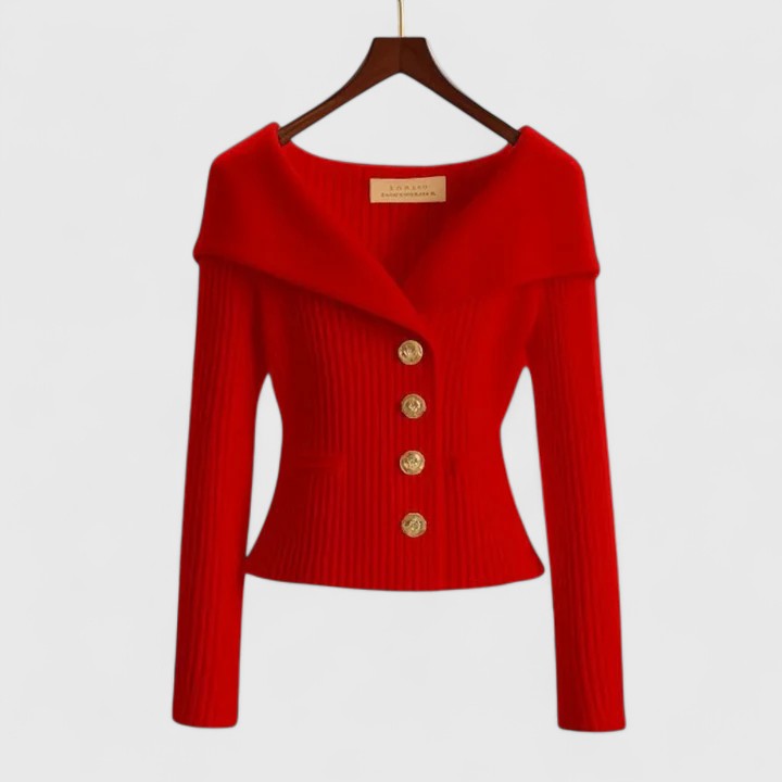 GILET AJUSTÉ À COL LARGE POUR FEMMES
