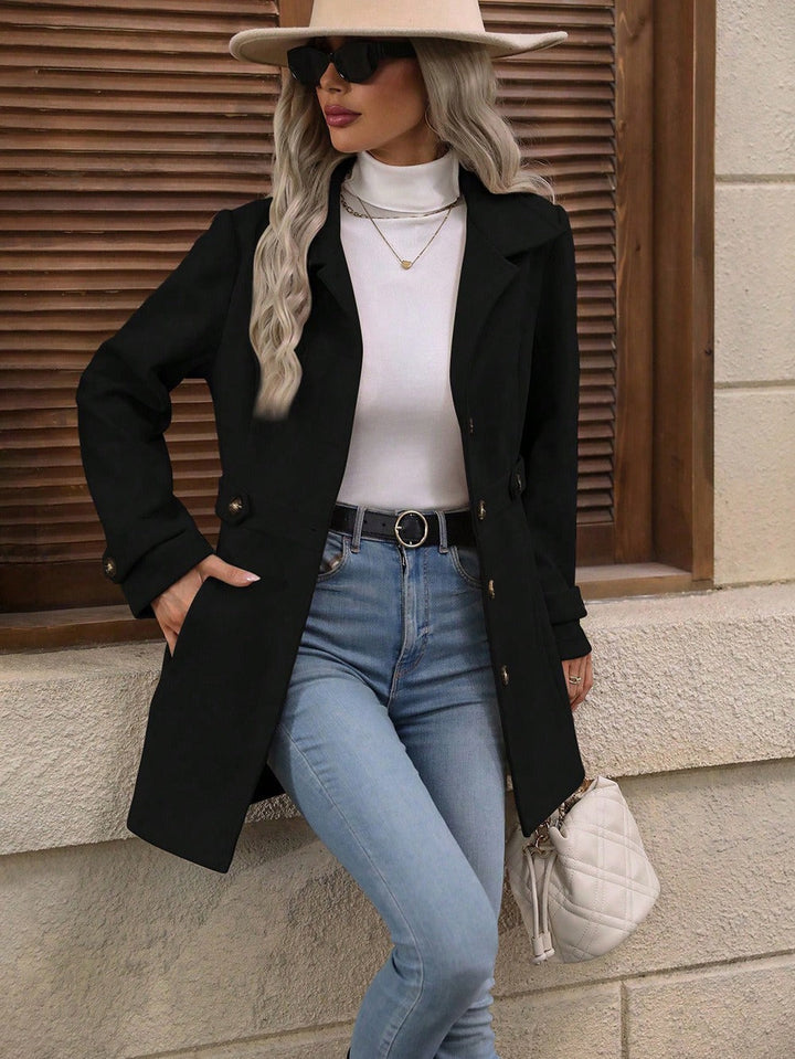 TRANCHÉE MANTEAU CLASSIQUE ÉLÉGANT ENFANTS POUR FEMMES