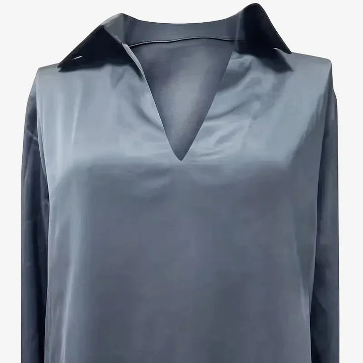 BLOUSE SATINÉE ÉLÉGANTE POUR FEMMES