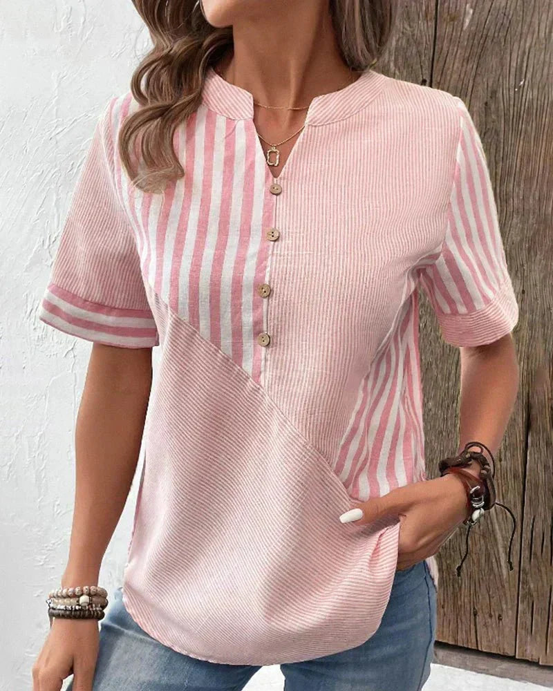 BLOUSE RAYÉE ÉLÉGANTE FOR WOMEN