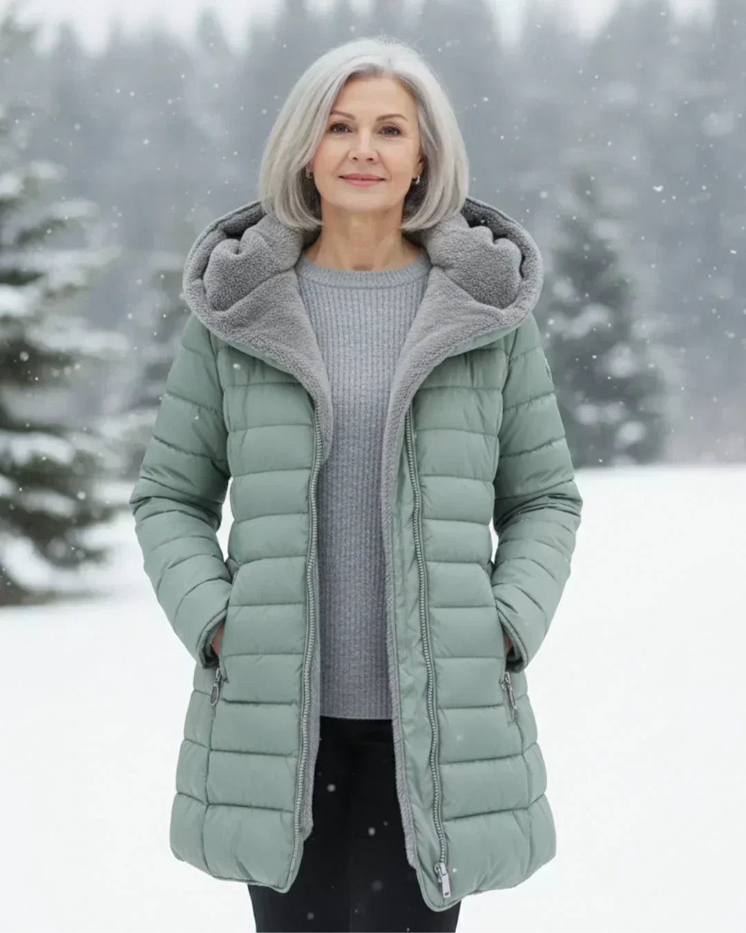 VESTE LONGUE REMBOURRÉE POUR FEMMES