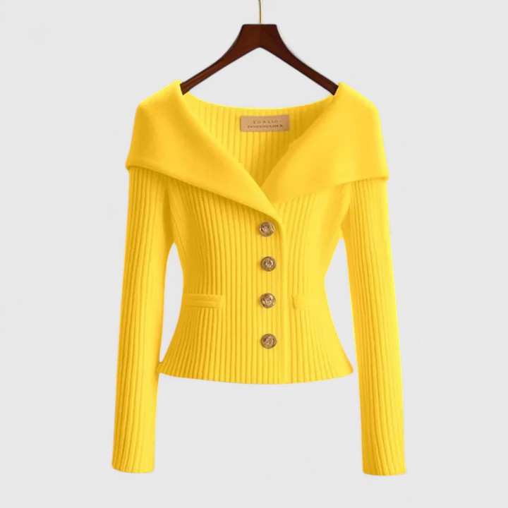 GILET AJUSTÉ À COL LARGE POUR FEMMES