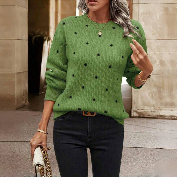 PULL EN MAILLE À POIS POUR FEMME