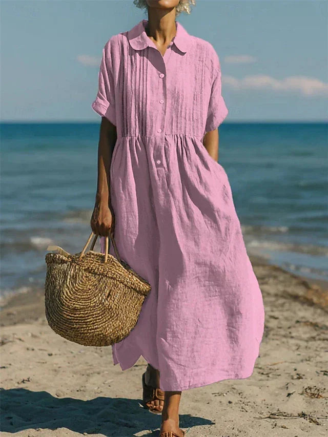ROBE EN LIN ÉLÉGANTE POUR FEMMES