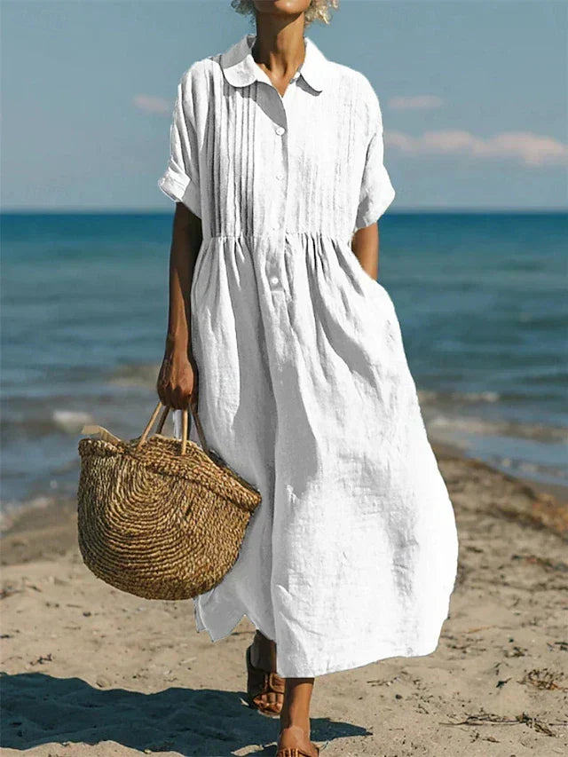 ROBE EN LIN ÉLÉGANTE POUR FEMMES