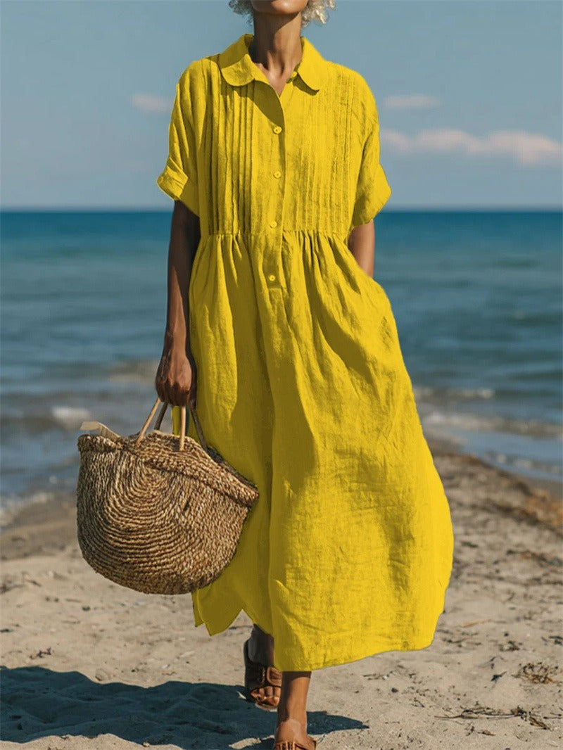 ROBE EN LIN ÉLÉGANTE POUR FEMMES