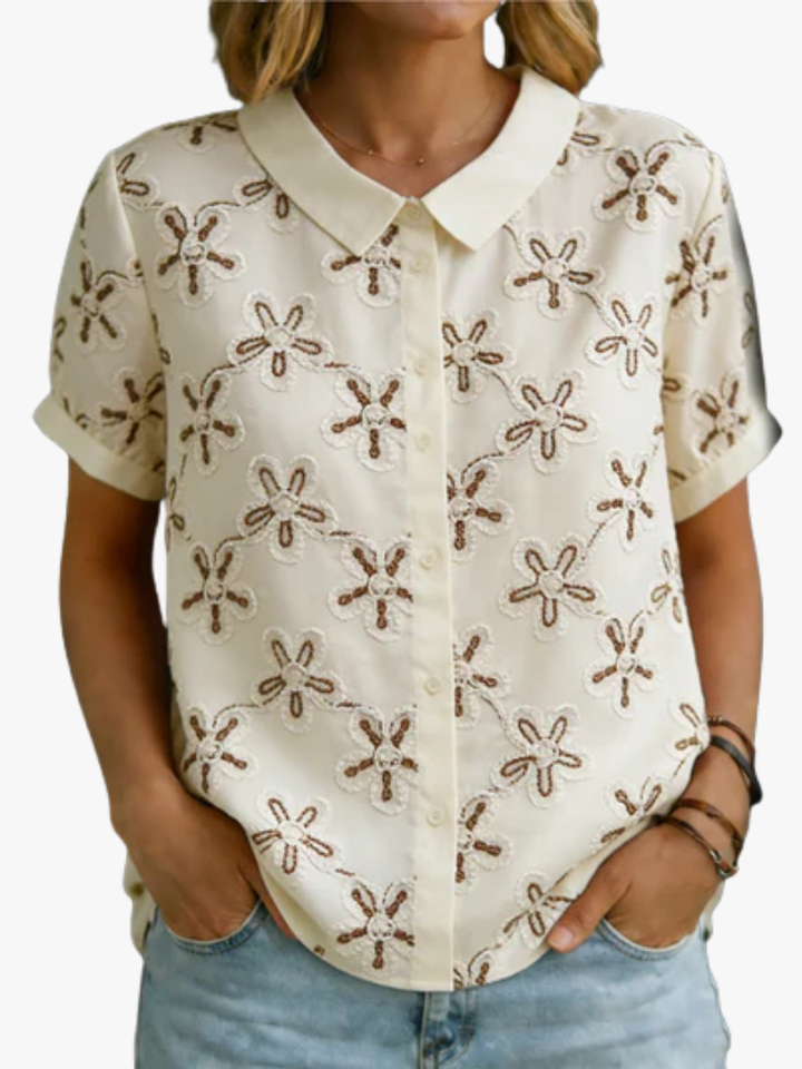 BLOUSE COURTE BRODÉE POUR FEMMES
