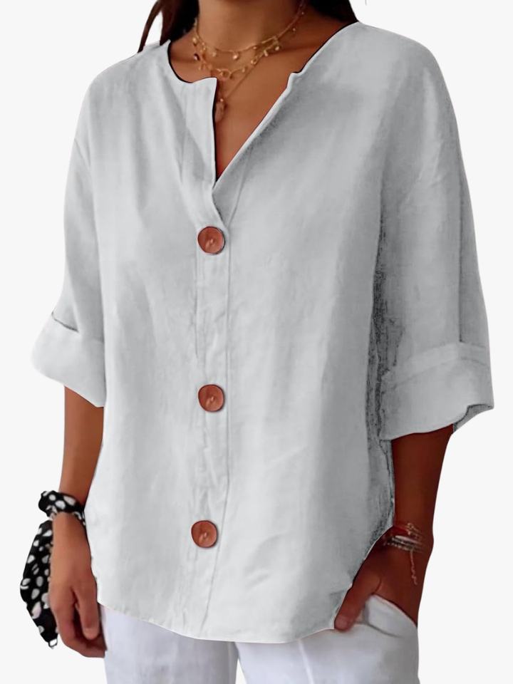 CHEMISE À COL EN V POUR FEMMES