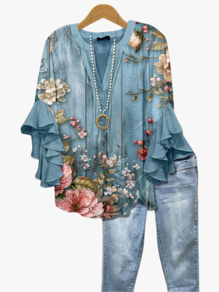 BLOUSE À VOLANTS POUR FEMMES