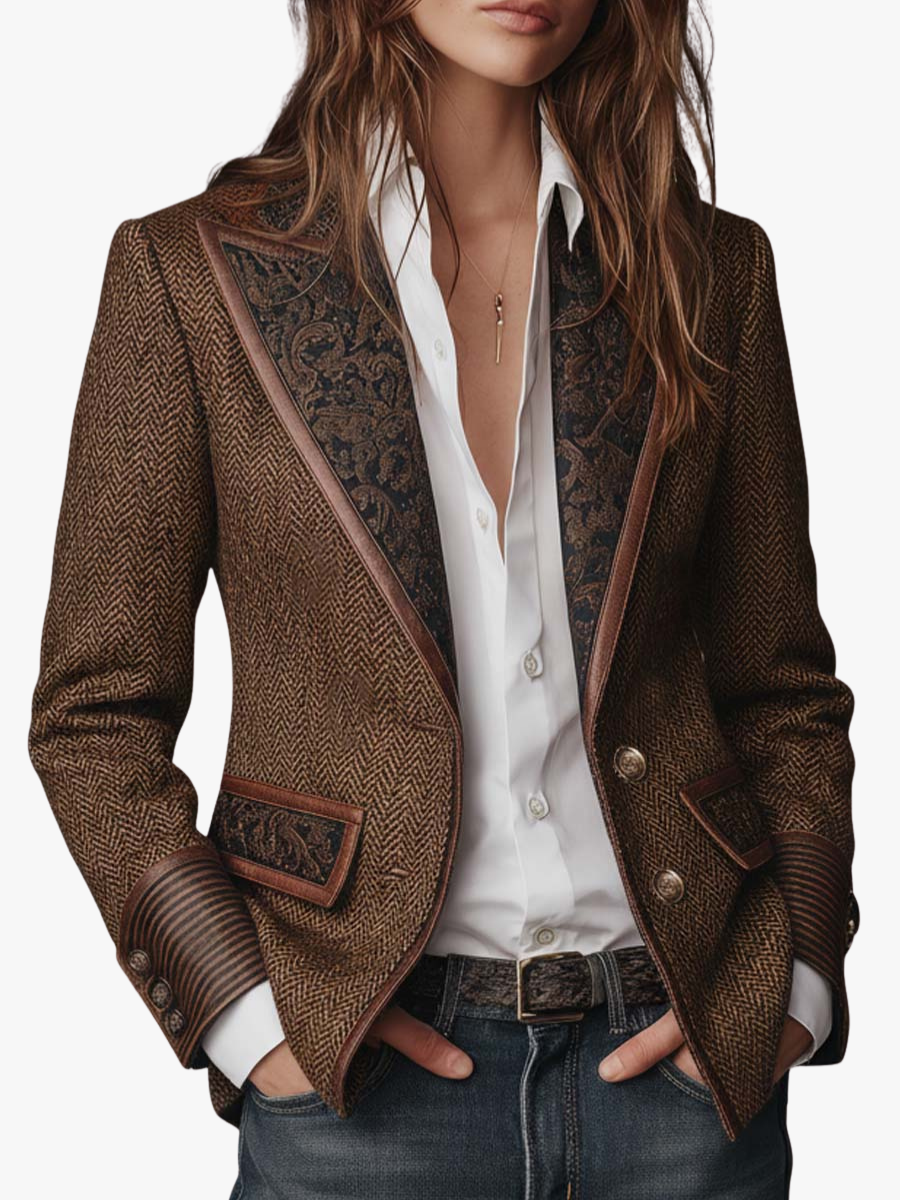 BLAZER STRUCTURÉ ARTISTIQUE POUR FEMMES