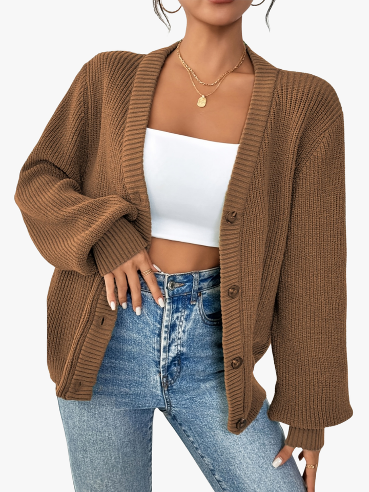 GILET À COL EN V BOUTONNÉ POUR FEMMES