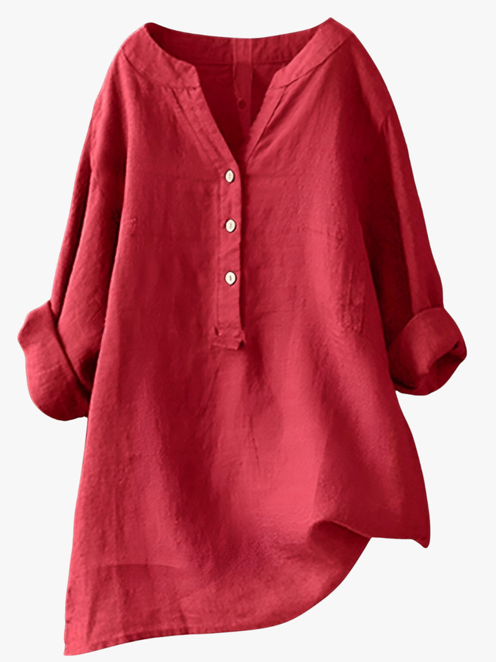 BLOUSE EN MÉLANGE DE LIN POUR FEMMES