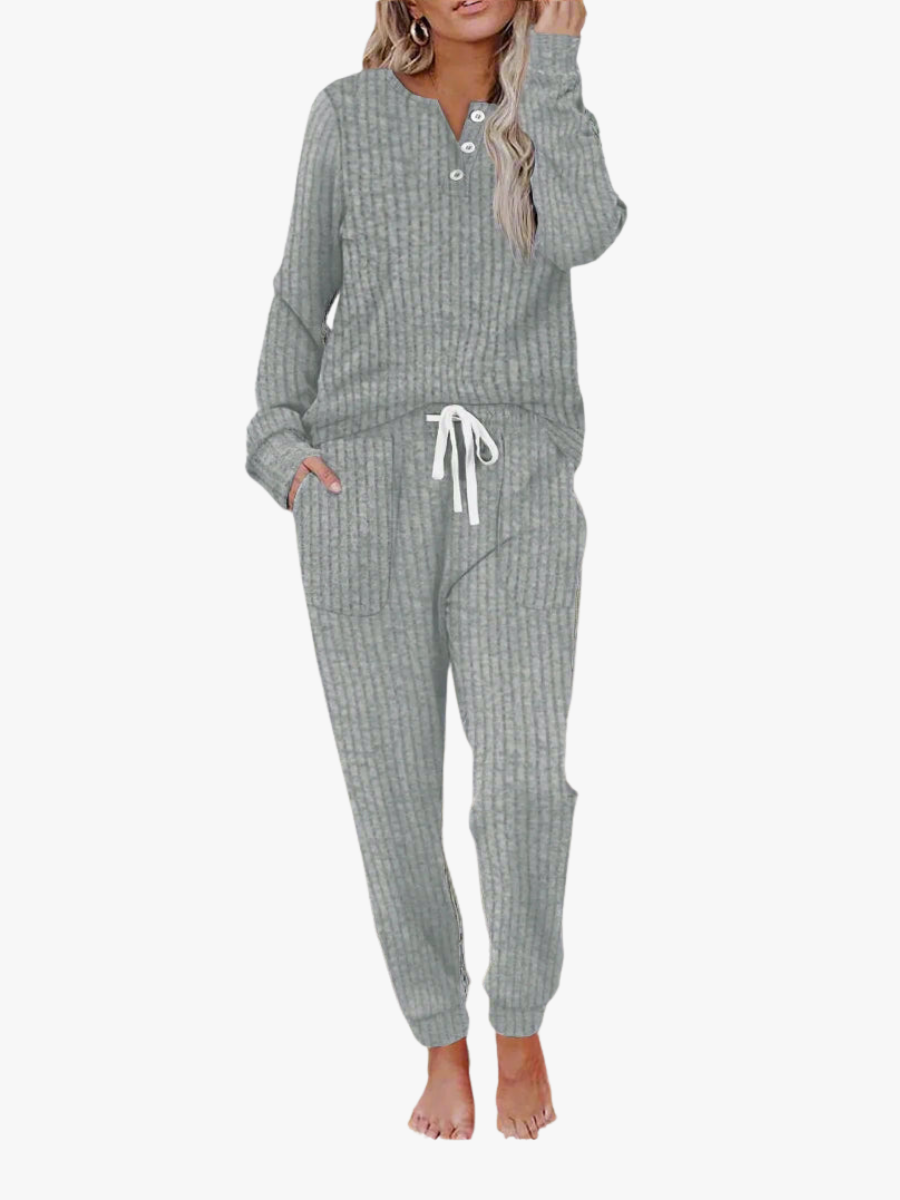 ENSEMBLE PYJAMA CÔTELÉ POUR FEMMES