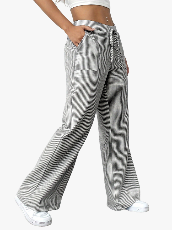 PANTALONS AMPLE RAYÉS POUR FEMMES