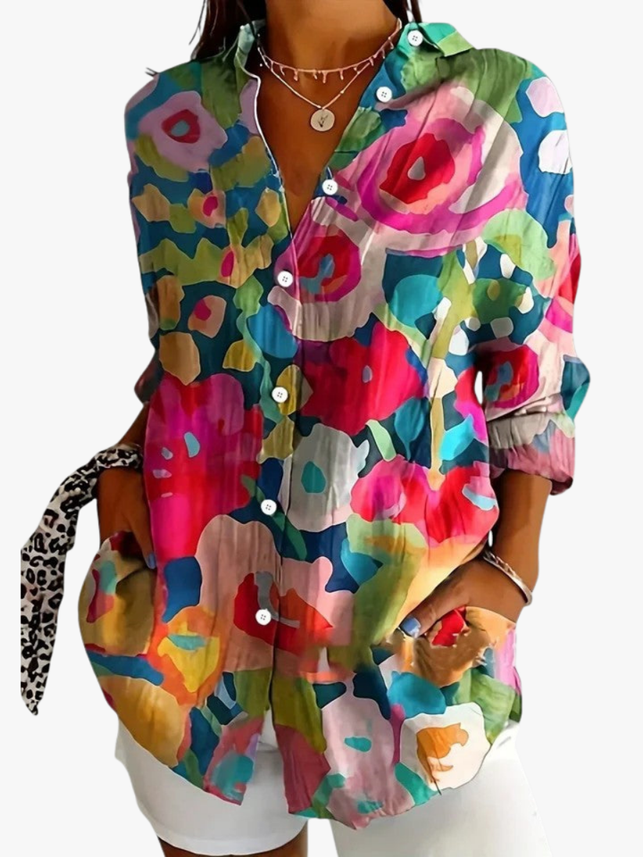 BLOUSE IMPRIMÉE CLASSIQUE POUR FEMME