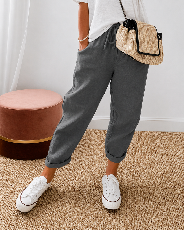 PANTALON LIN DÉTENDU POUR FEMMES