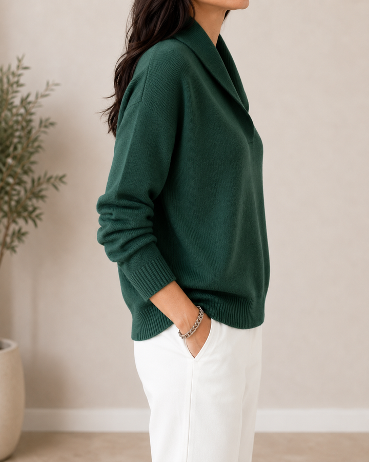 PULL V-COL DÉTENDUE POUR FEMMES