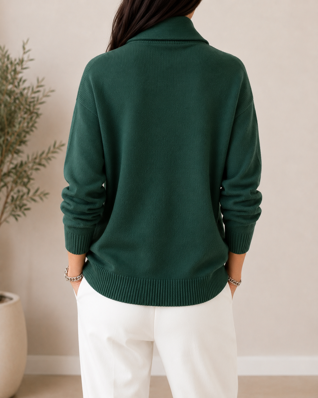 PULL V-COL DÉTENDUE POUR FEMMES