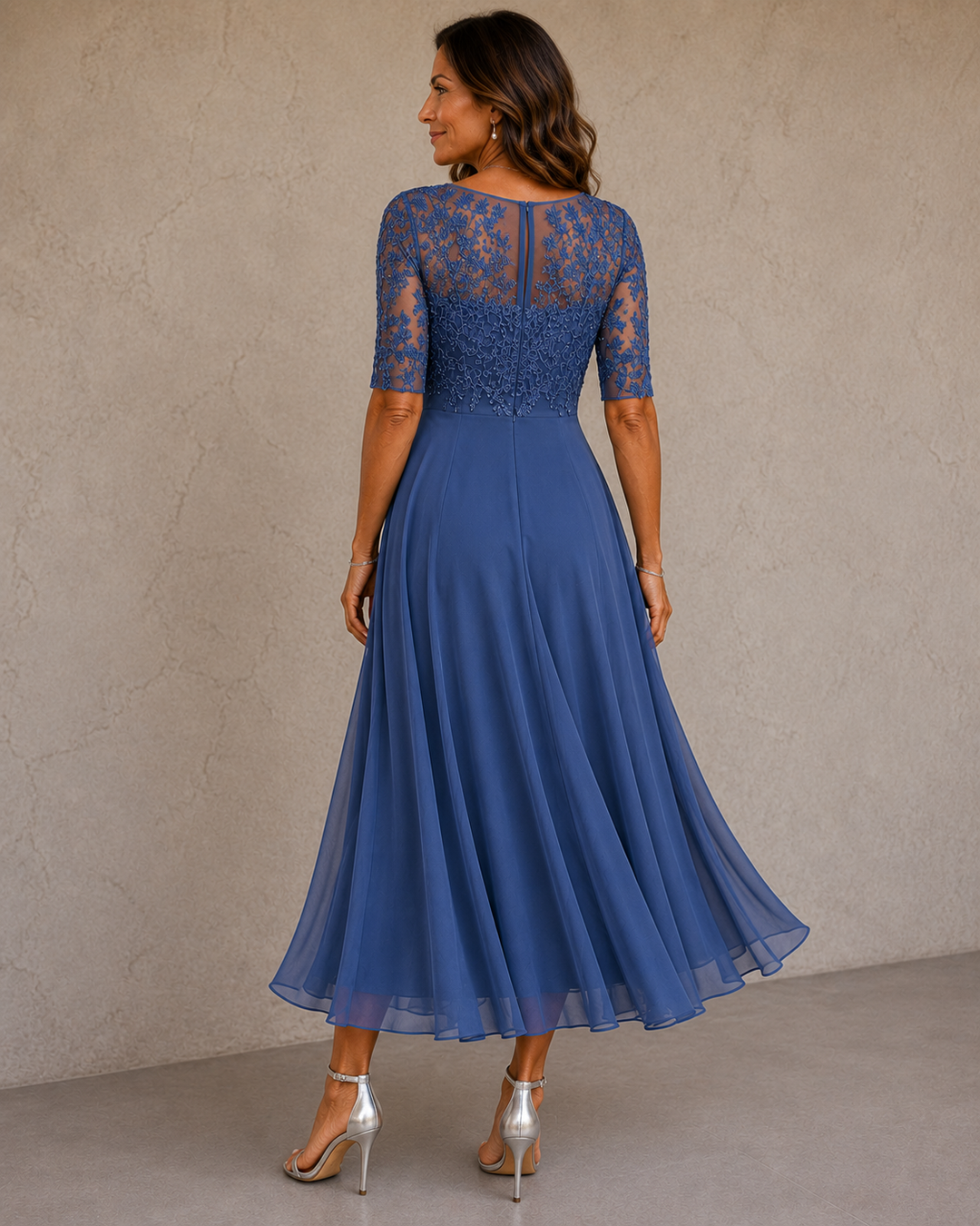ROBE EN CHIFFON ÉLÉGANTE POUR FEMMES