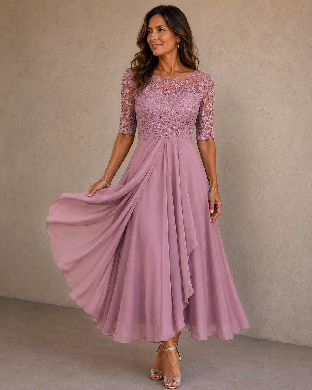 ROBE EN CHIFFON ÉLÉGANTE POUR FEMMES