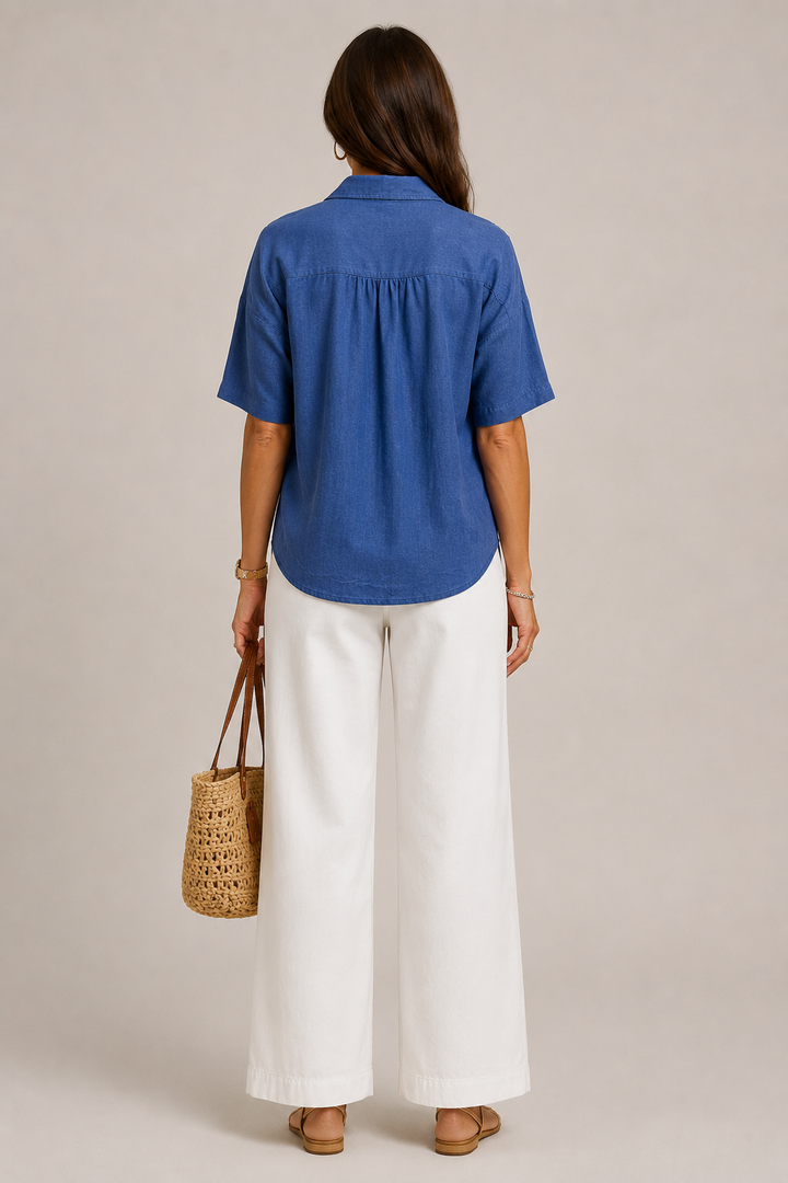 CHIC BLOUSE COL V POUR FEMMES