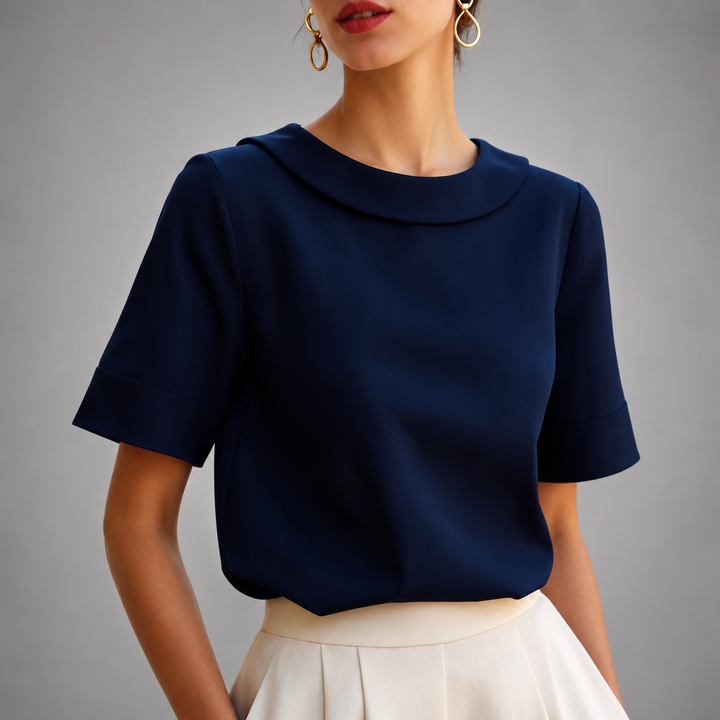 CHIC BLOUSE À COL ROND POUR FEMMES