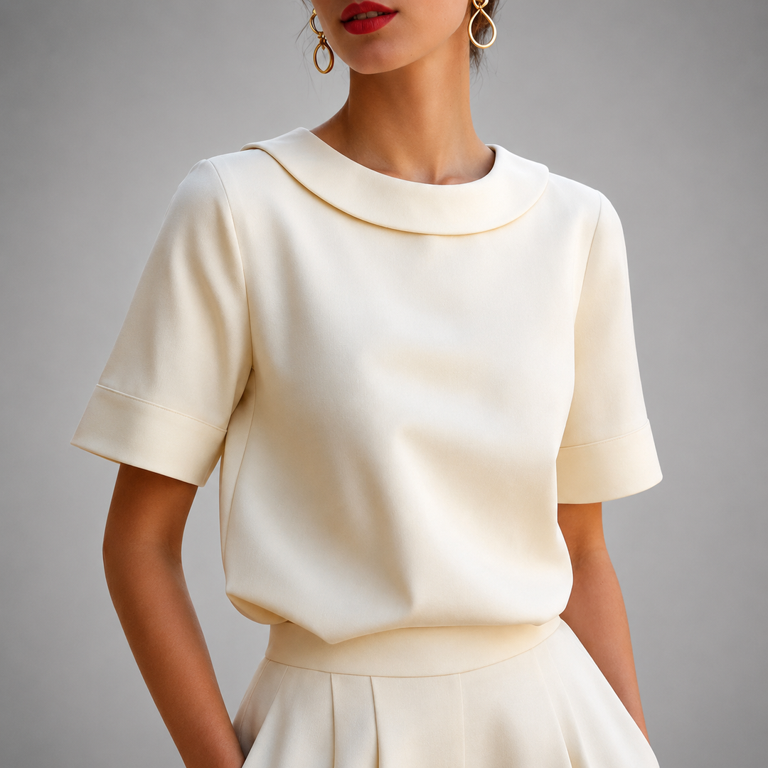 CHIC BLOUSE À COL ROND POUR FEMMES