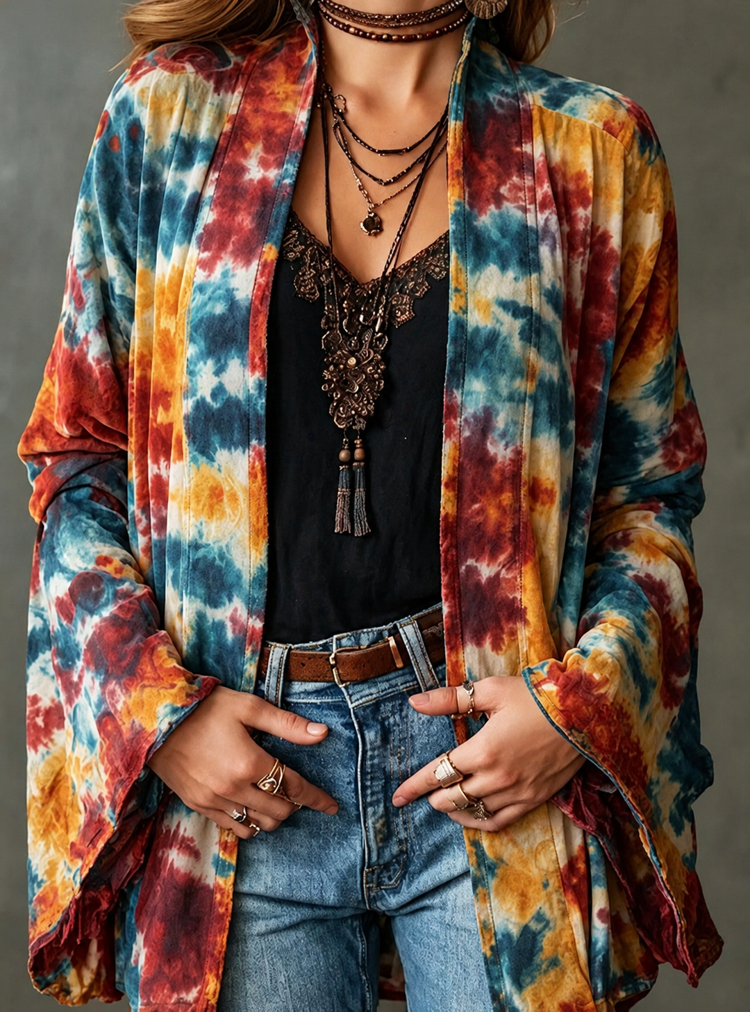 VESTE BOHO EN VELOURS POUR FEMMES