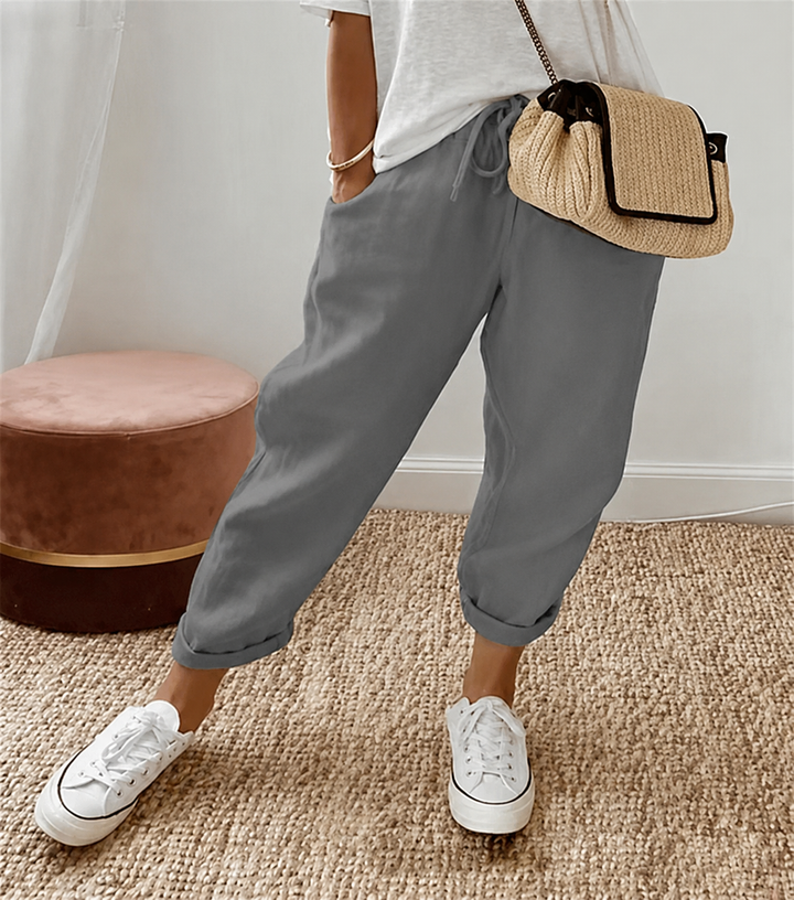 PANTALON LIN DÉTENDU POUR FEMMES