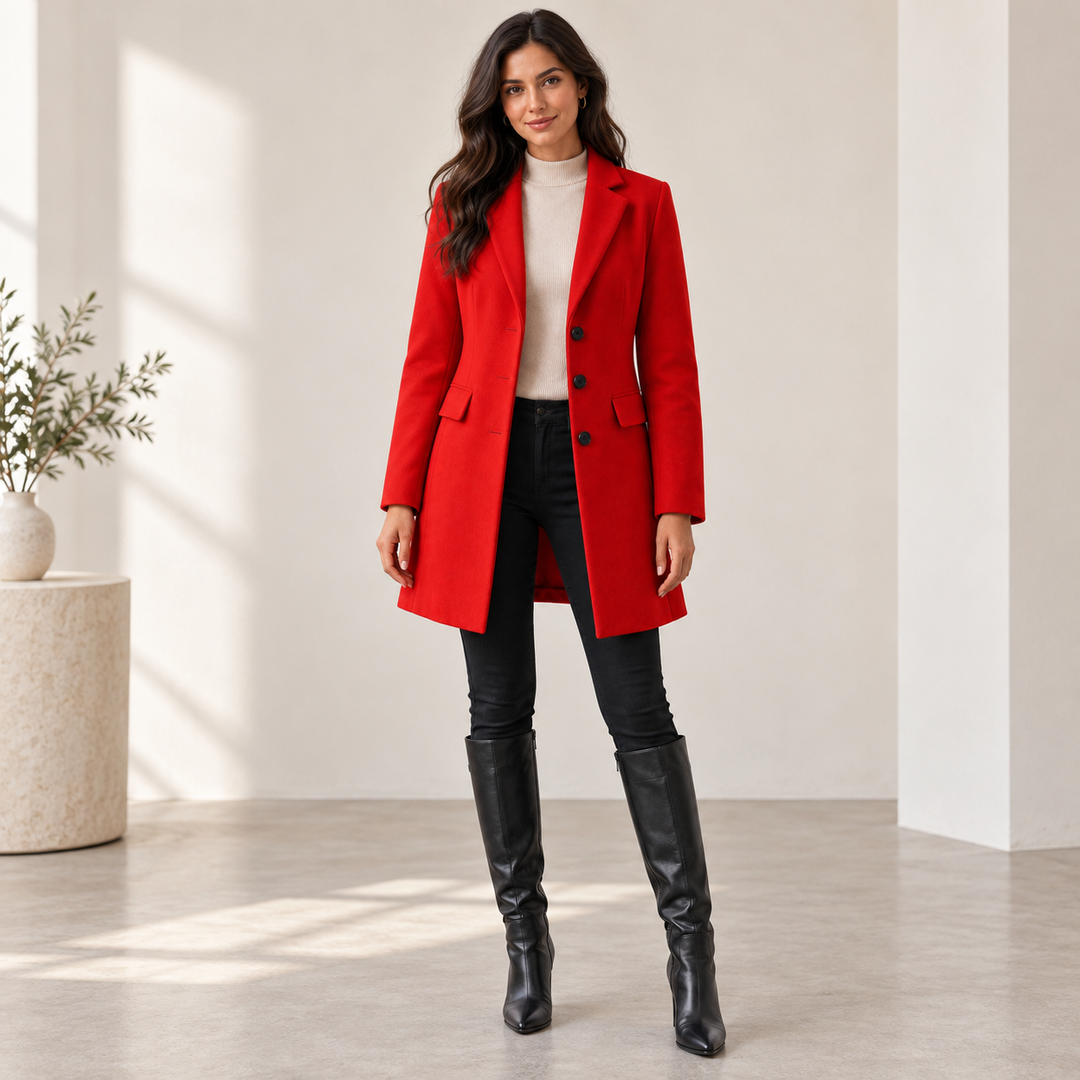 MANTEAU MI-LONG AJUSTÉ POUR FEMMES