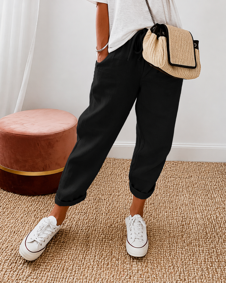 PANTALON LIN DÉTENDU POUR FEMMES